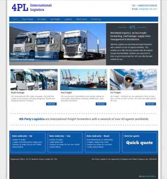 Website for freight forwarder