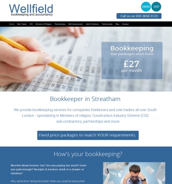 Website for a bookkeeper