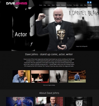 Website for actor Dave Johns