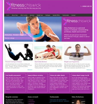 website design for fitness trainer