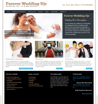 Wedding DJ website design