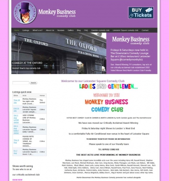 Website design for comedy club