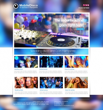 Website for mobile DJ and disco
