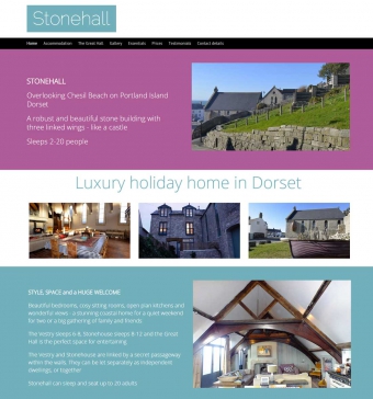 Small business holiday home website
