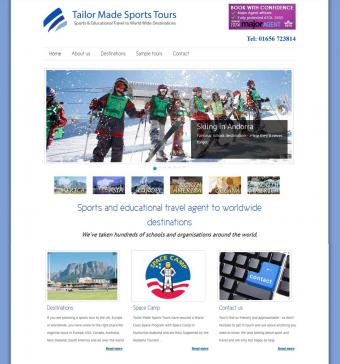 Tailor Made Sports Tours website